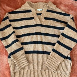 Maurices Tan and Black Knit Sweater
